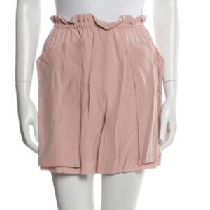 Tod's Pink Silk High-Rise Mini Shorts w/ Tags